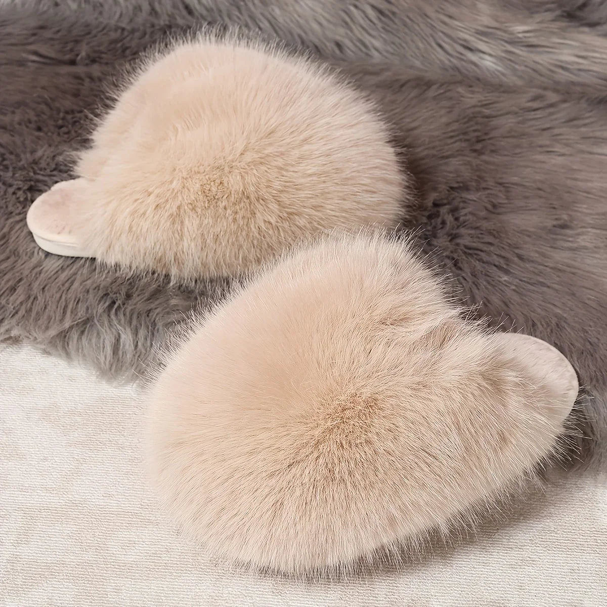 The Signature Teddy Faux Fur Slides
