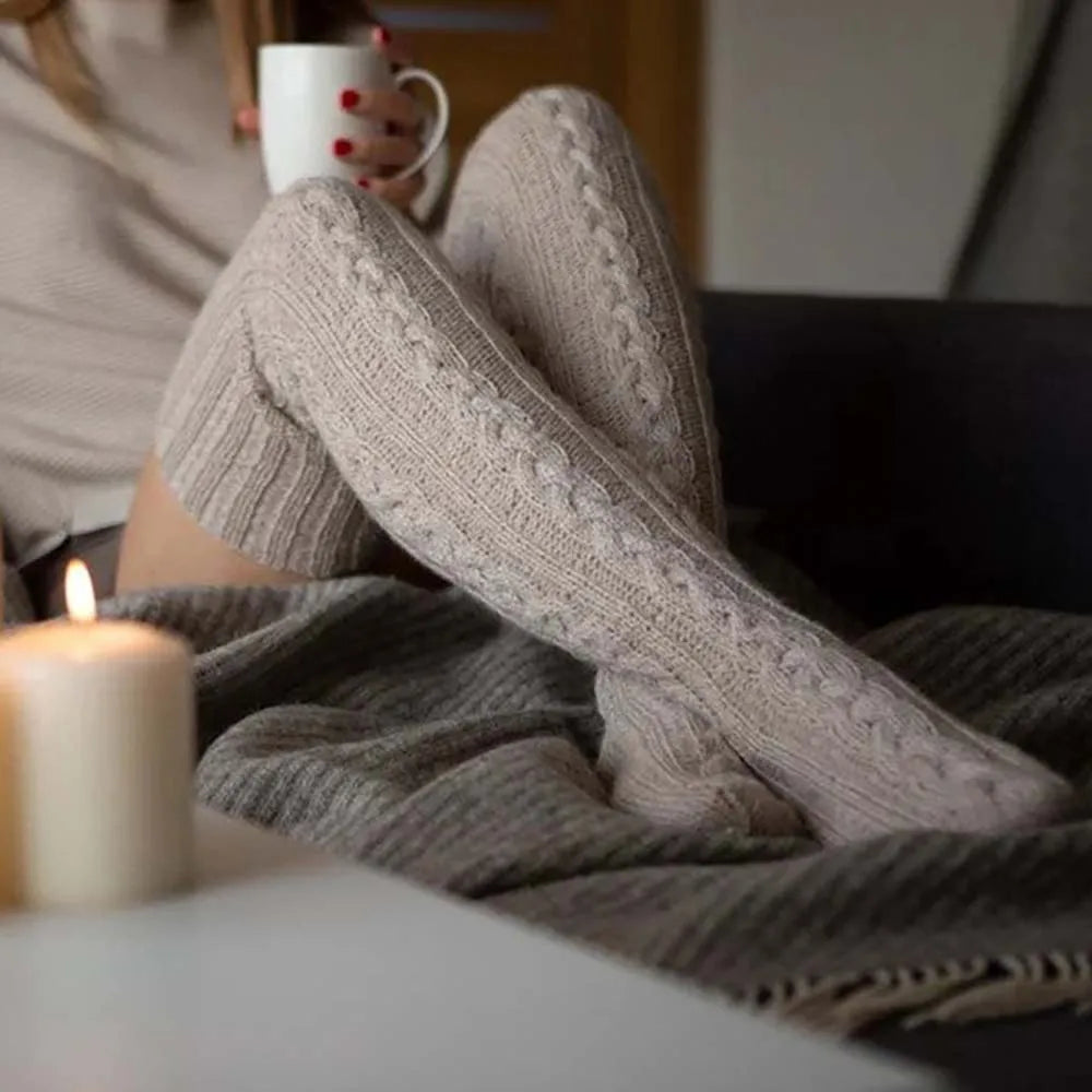 The Alpine Cable-Knit Thigh Highs