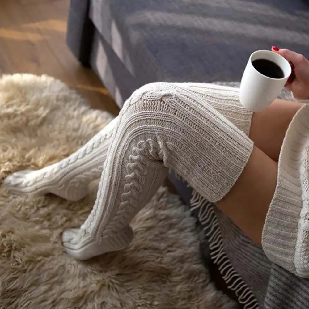 The Alpine Cable-Knit Thigh Highs