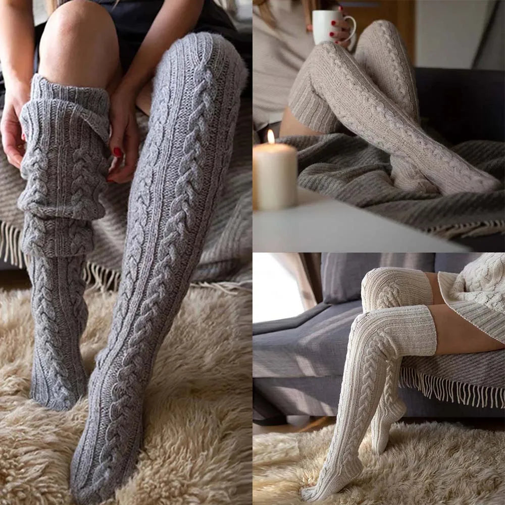The Alpine Cable-Knit Thigh Highs
